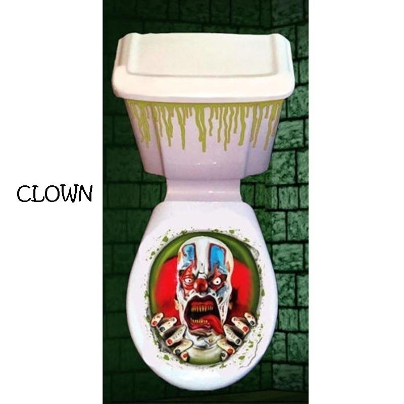 Halloween Home Decoration Horror Toilet Lid Stickers