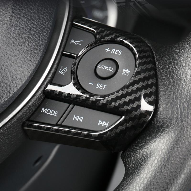 For Toyota Corolla E210      2024 Hybrid ABS Carbon Car Steering Wheel Button Panel Trim Cover Accessories