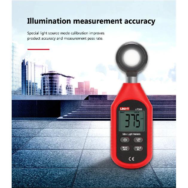 UNI-T UT383 UT383BT Mini Light Meter Digital Professional Luxometer 199900Lux 18500FC Illuminometer Photometer Light Lux Meter
