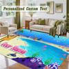 Crystal Velvet Square Rug Custom NameSpongeBob Pattern Non Slip Home Floor Decor Rug