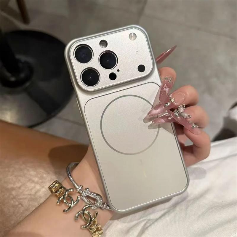 Original AG Nano Frosted Glass For Magsafe Phone Case For iPhone 17 Pro Max 17 Air 16 15 14 13 Pro Max Magnetic Wireless Charge Armor Cover