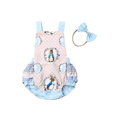 Cute Newborn Baby Girl Bunny Romper Bodysuit Jumpsuit+Headband Clothes Outfit