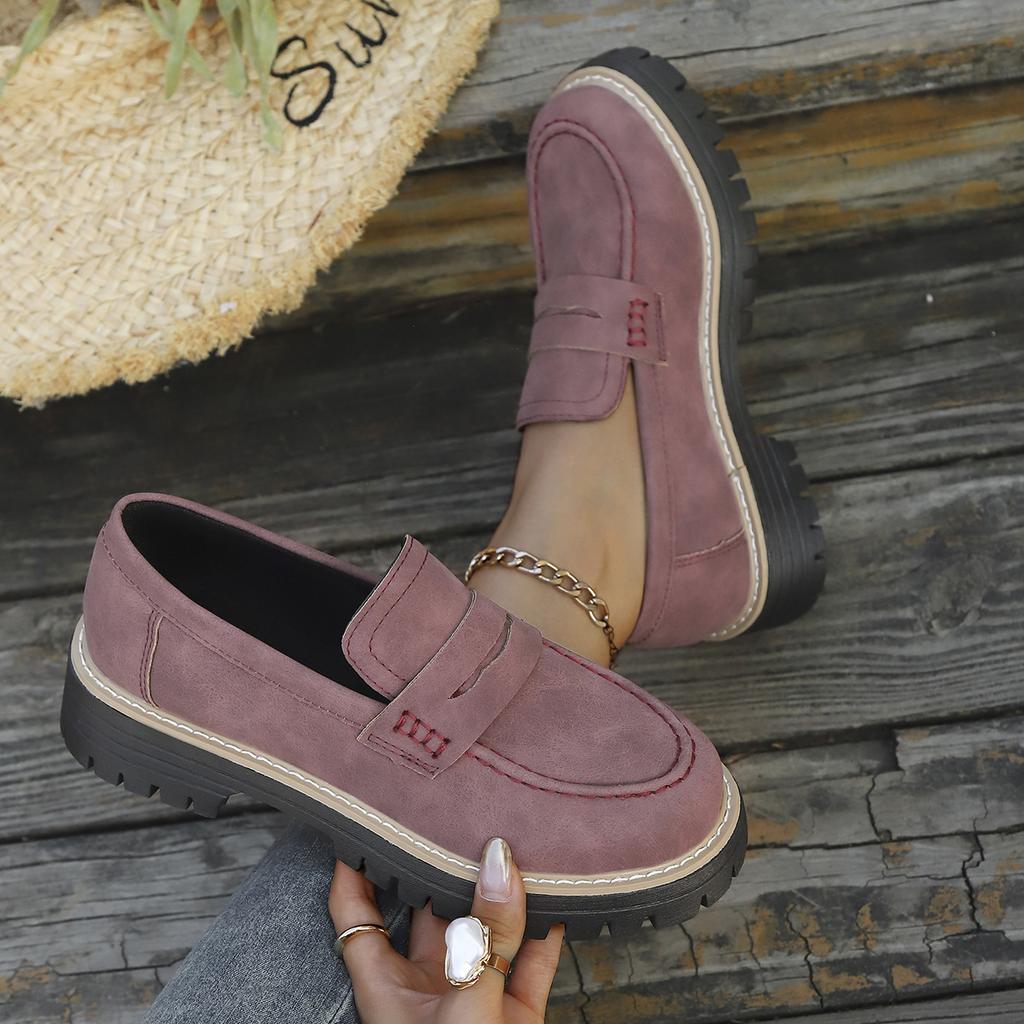 New Women's Shoes with Thick Heels and Soles, A Retro One-foot Style