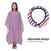Waterproof Oilproof Salon Haircut Cape Barber Hairdressing Wrap Red   White   Blue(Pinstrip)