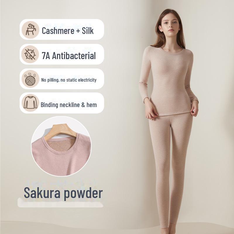 

Термобелье из кашемира и шелка: Мужская и женская толстая шерсть для осени и зимы. Women s, L вишневый розовый