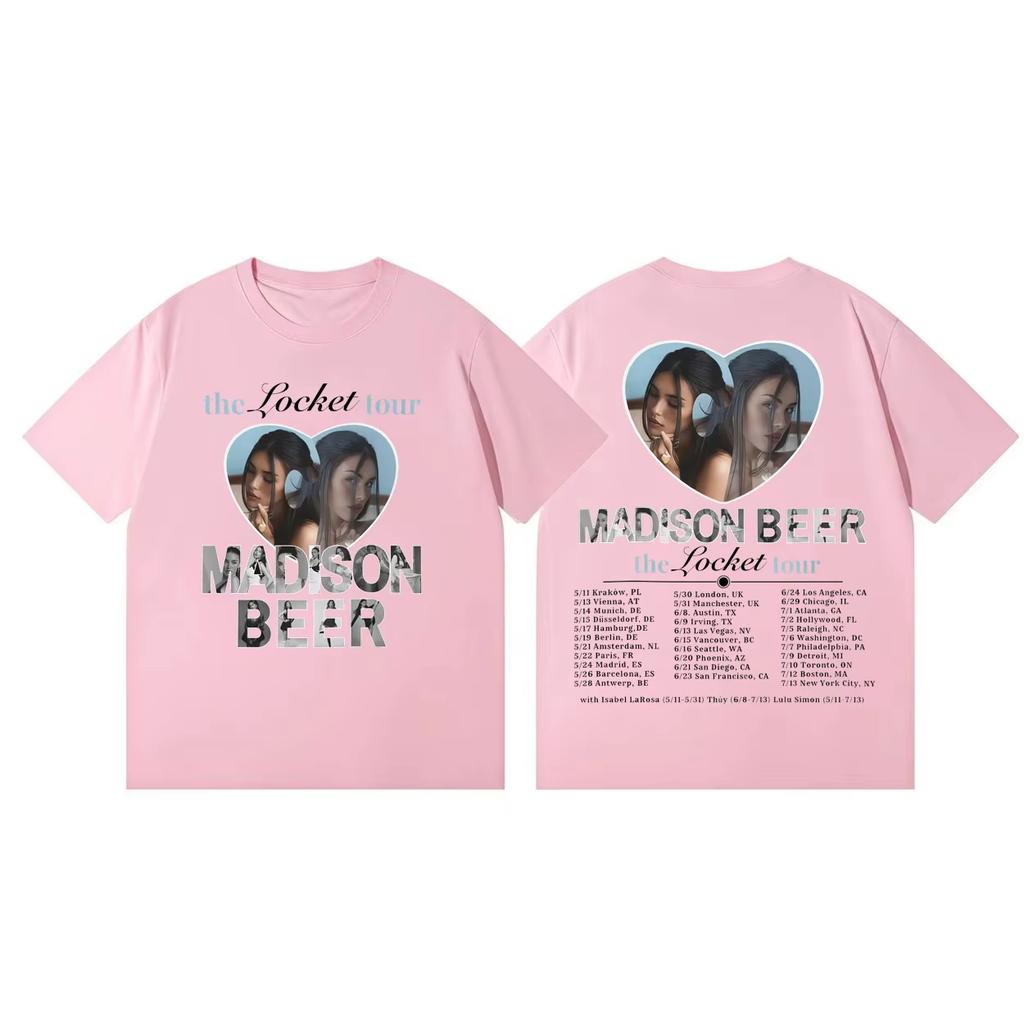 Singer Madison Beer The Locket Tour 2026 Tshirt High Quality Fashion Short Sleeve T Shirt Unisexs Clothing Women Casual Tshirt