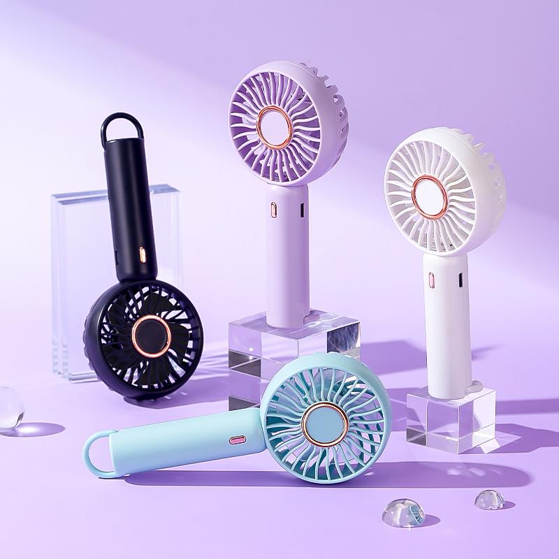 New F70 Mini USB Rechargeable Handheld Fan, Portable Desktop Pocket Fan for Bedside, Travel Outdoor