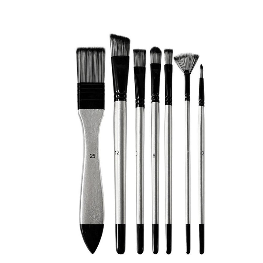 7/9Pcs Portable Painting Brushes Set Wooden Handle Watercolor Drawing Brushes Kits  Drawing Tool