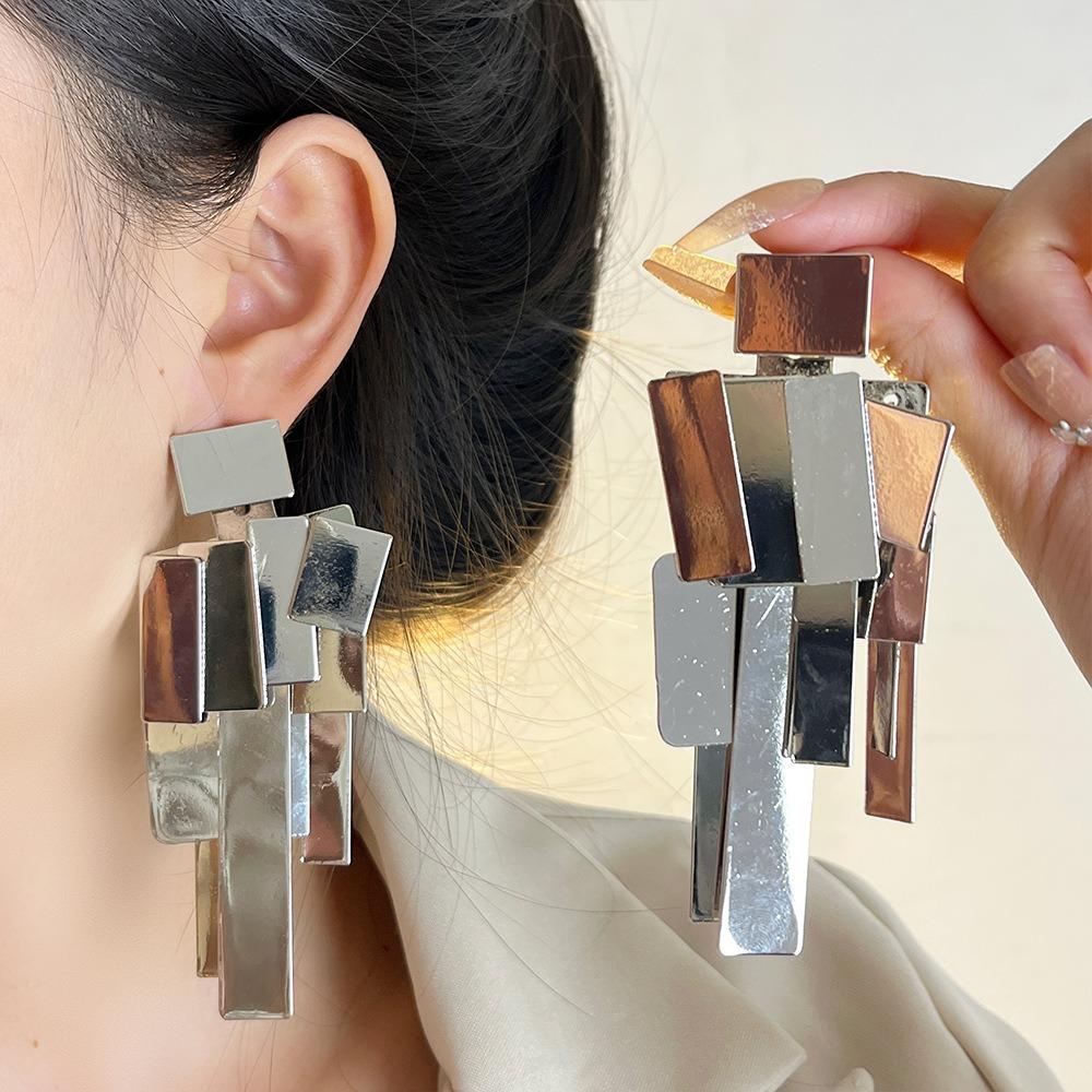 Square Geometric Drop Earrings Holiday Party Jewelry Stud Earrings  Women Gifts
