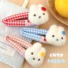 Korean Style Cute Cartoon Rabbit Gingham Hair Clip for Girls