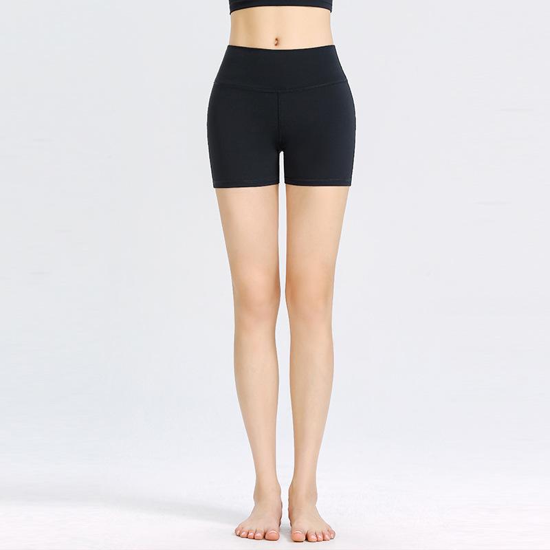 

Новые шорты для йоги, женские узкие спортивные штаны телесного цвета с высокой талией, эластичные брюки для фитнеса и подтяжки ягодиц XL чёрный