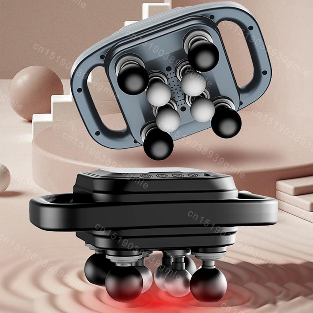 Muscle Massager Gun High Frequency Vibration Back Waist Massage Machine Eight-Head Body Shoulder Relax Fascia Massage Gun