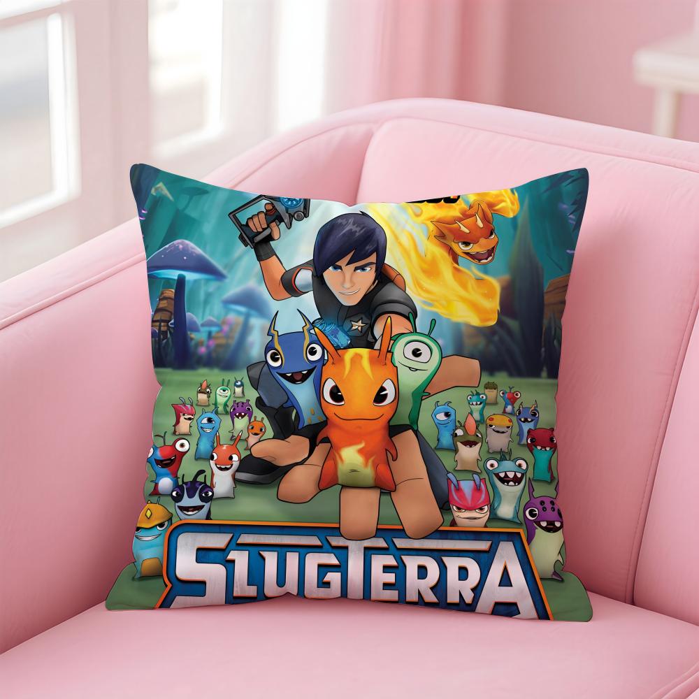 Classic Anime SSlugterra Cushion Cover Pillowcase Short Plush Invisible zipper Room Sofa Cushion Cover