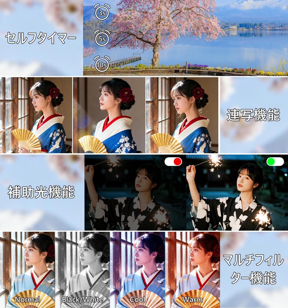 4K FHD 44MP Compact Digital Camera with 16x Smart AF and Lightweight and Ideal for and Includes Two 64GB SD Cards Zoom, Autofocus, Multi-Function