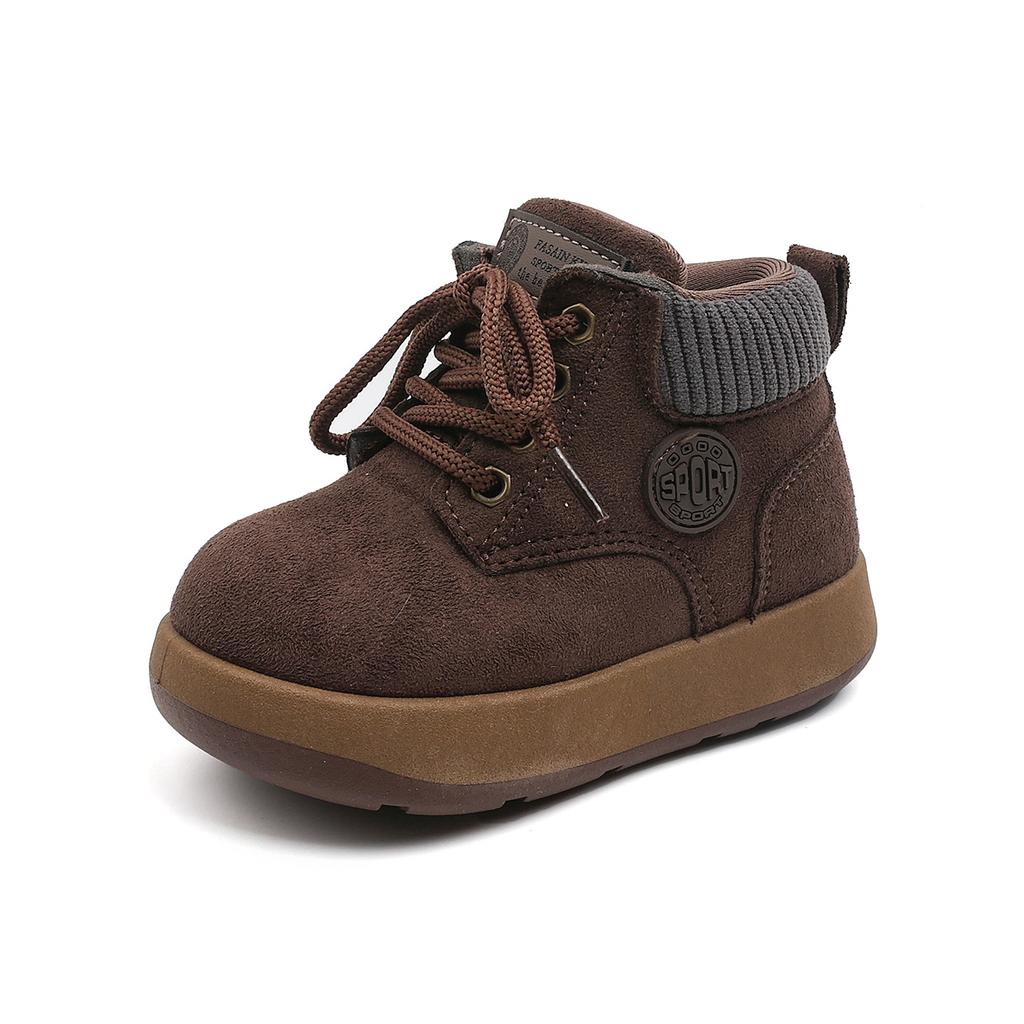 Children's short boots 2025 autumn new boys British style Martin boots girls retro leather boots baby fashion single boots