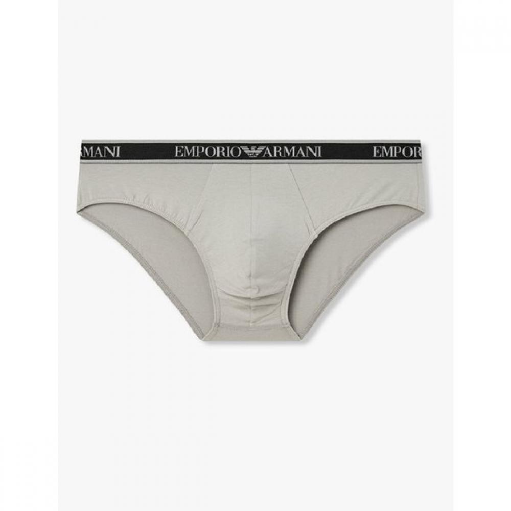 Emporio Armani Men S Two Tone Jacquard Logo Brief  08m6111310 S