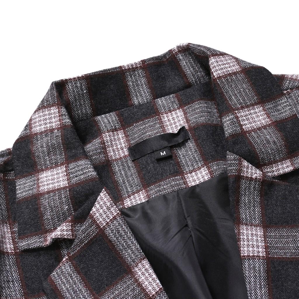 Men's New Stylish Casual Plaid Business Wedding Party Outwear Coat Suit Tops