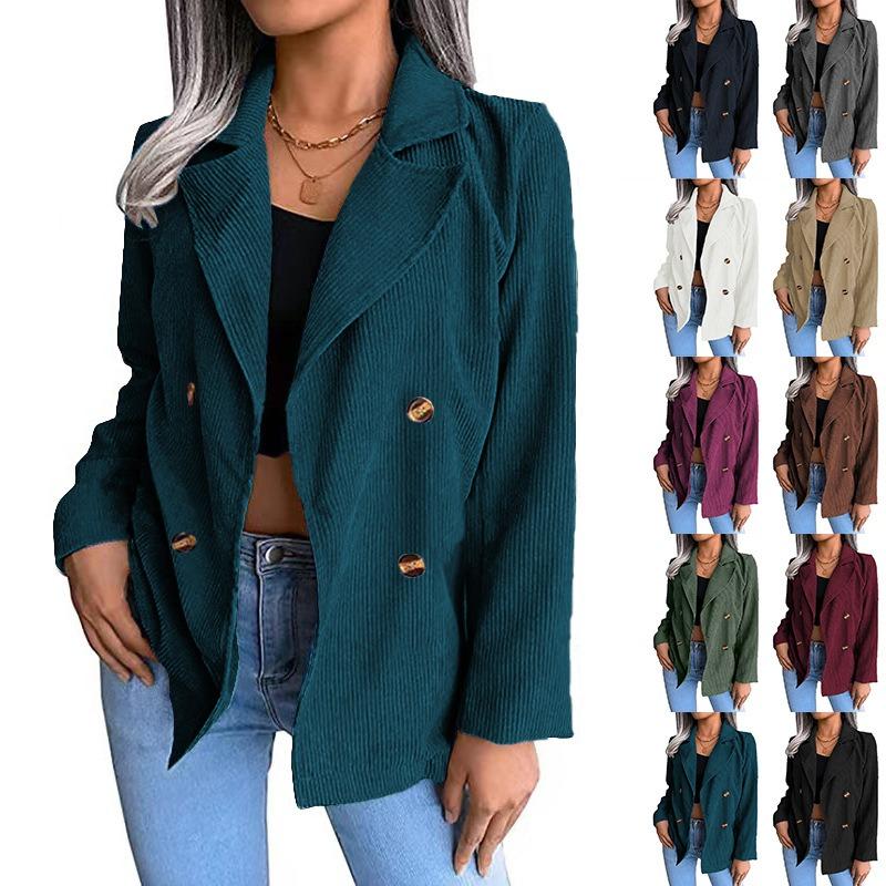 Women S Casual Corduroy Blazer Coat For Daily Wear