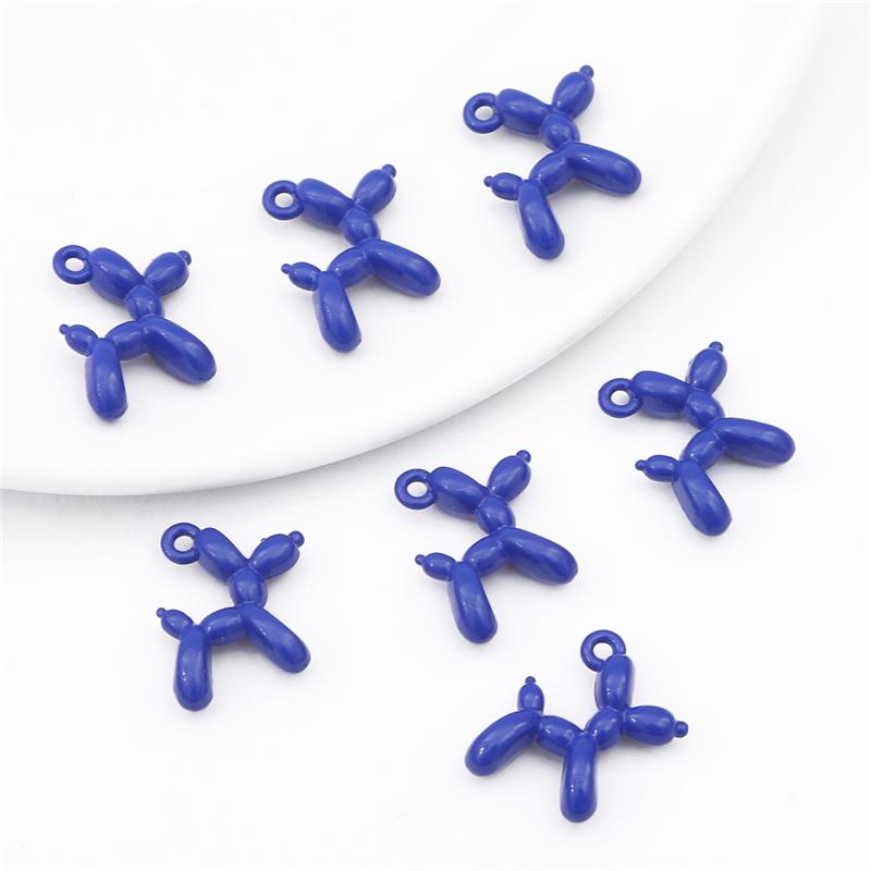 4-10Pcs Alloy Drop Oil Enamel Puppy Dog Charms Pendant Beads for DIY Jewelry Making