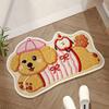 Cute Polka Dot Dog Puppy Doormat Multiple Sizes Non-slip Bathroom Carpet Water-absorbing Antifouling Bedroom Door Rug Home Decor