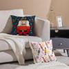 Festive Classic Nordic Toy NNutcracker Cushion Cover Pillowcase Short Plush Invisible Zipper Room Sofa Cushion Cover