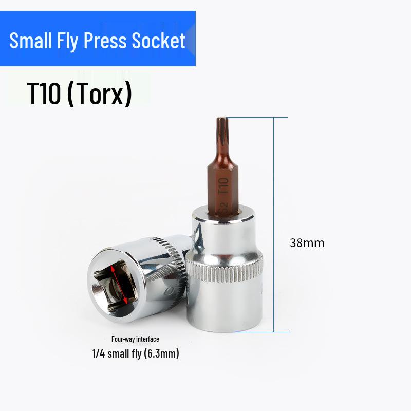 Screwdriver Socket Set: 1/4 Inch (6.3mm) Hex, Cross, Slotted, Pozi, Torx Bits