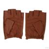 Faux Leather Mens Womens Biker Fingerless Cycle Gloves