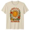 Hello Summer TShirt Retro Groovy Seasonal Summer Vacation Gift For Him And Her