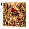 Artistic Leisure Activity DIY Christmas Pearl Painting Kit, Handmade Decorative Art Craft for Unique Holiday Desk Decoration Home Decor, Funny