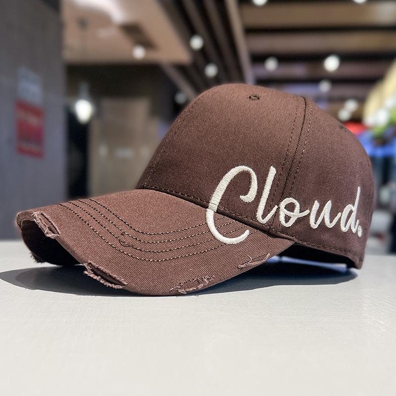 Baseball Cap Casual Letter Embroidered Visor Women's Spring and Summer Peaked Cap