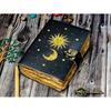 Sun Moon Leather Journal, 200 Page Deckle Edge Paper, Journal, Leather Notebook, Handmade Journal, Vintage Book for Men and Women