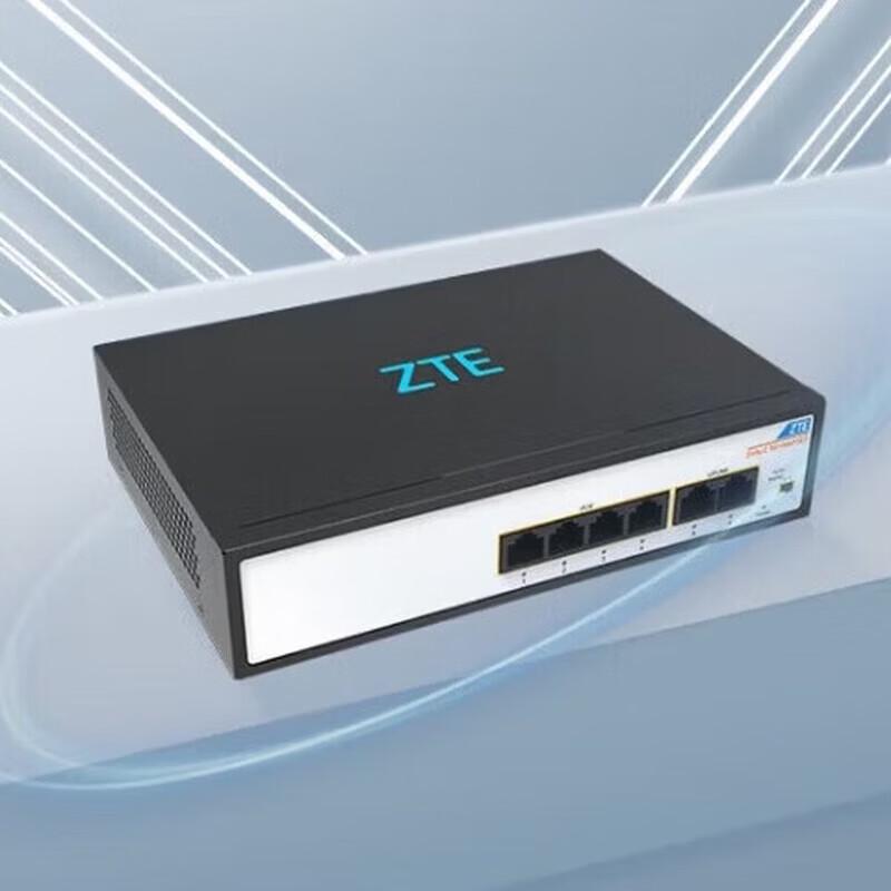 ZTE 6-Port 100Mbps Unmanaged PoE Switch
