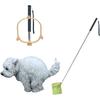 Pelle à Caca de Chien Portable d'Extérieur, Conception Pliable Extensible, Ramasse-Déchets Sanitaire sans Contact, Outil de Nettoyage