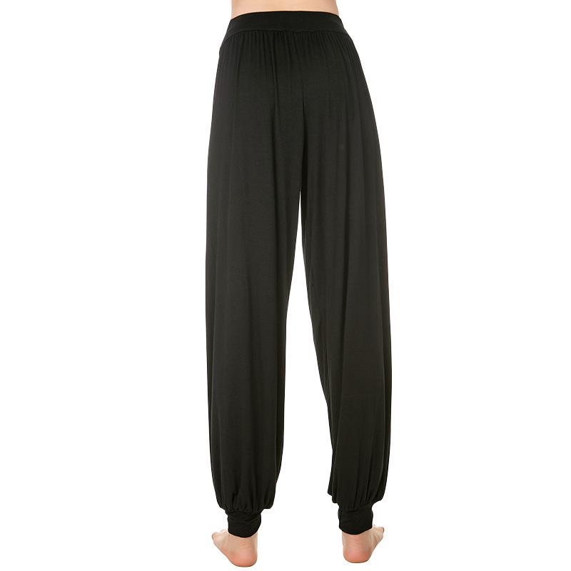 Dámské modální harémové kalhoty s širokými nohavicemi na jógu: Dlouhé, pohodlné taneční/sportovní sukně-kalhoty