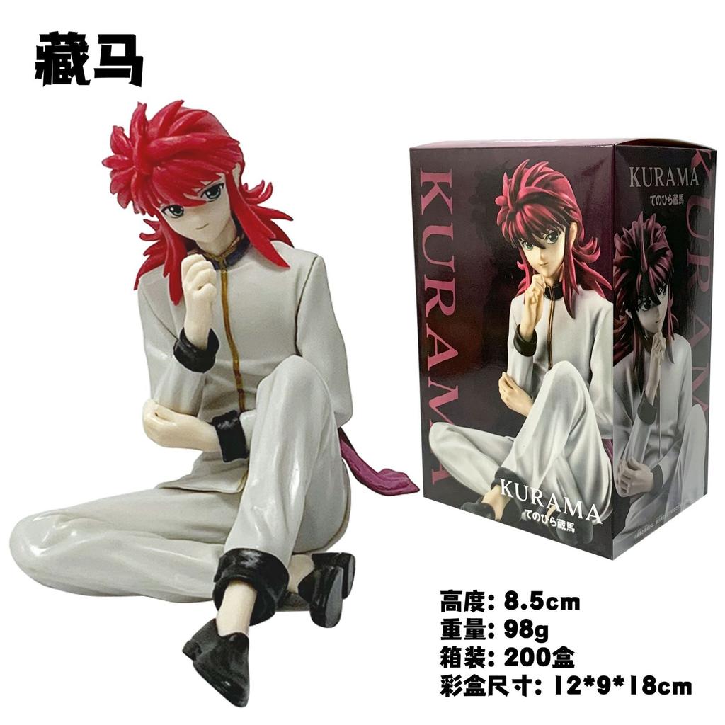 10CM Anime Yu Yu Hakusho Youko Kurama Hiei  Figure Kurama Urameshi Yusuke Noodle Stopper Figure Model Toy Doll Aciton Figure