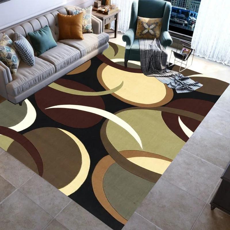 Stylish Geometric lines Washable Modern 3D Printing Carpet Mat for Living Room Bedroom Toilets Home Decoration Rugs