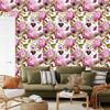 Pansies and peonies wallpaper for living room and bedroom 50x1000