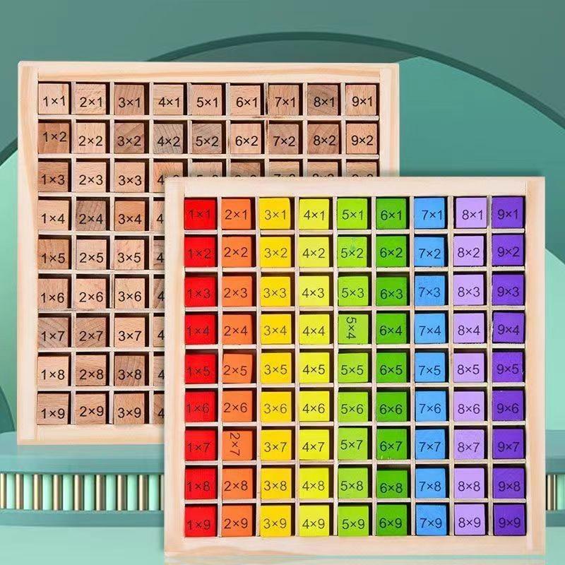 Holz Multiplikationstabelle Blöcke Pädagogisches Spielzeug Für Kinder Zum Erlernen von Mathe-Fähigkeiten