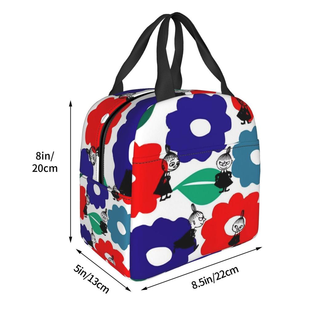 Moomin Little My Lunch Bag with Insulated Clasp Closure and Compact and Stylish Portable Insulated Lunch Soft Cooler Unisex Bag for Commuting and 13cm