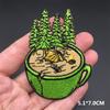 Embroidered Clothing Thermoadhesive Patches Iron-On Punk Landscape Embroidered Patches For Clothing Band Clorhing Stickers