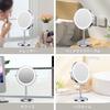 MILPROX Actress Magnifying Mirror with Stand Tabletop Makeup USB 2000mAh High Adjustable Color Makeup Power Off Touch Rotation Mirror, Light, Mirror,