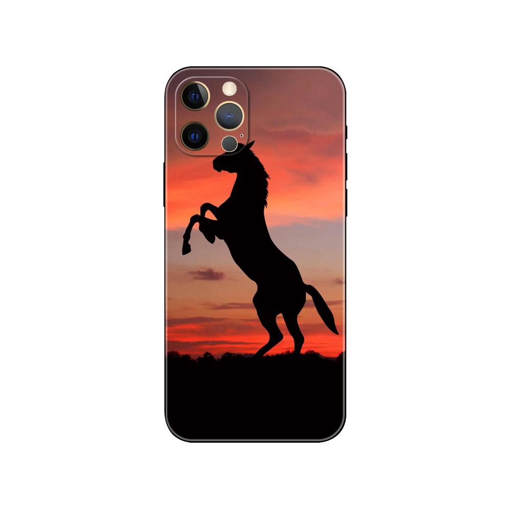 Чехол для телефона с изображением лошади для iPhone 5 5S 2020se 6 6s 7 8 plus x 10 XR XS 11 12 13 mini pro MAX, черная задняя крышка из ТПУ iphone 5 5S SE 2016