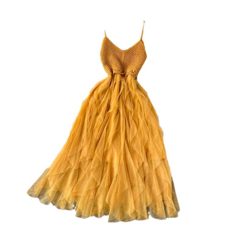 Sexy Mesh-Kleid Mode Schlank Kuchen Rock Plus Größe Wilde Frau Kleidung Rock Hosenträger Kleid