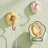 Creative Punch-free Flower Suction Cup Hook Multi-functional Bathroom Kitchen Reusable Traceless Hook Powerful Storage Rack