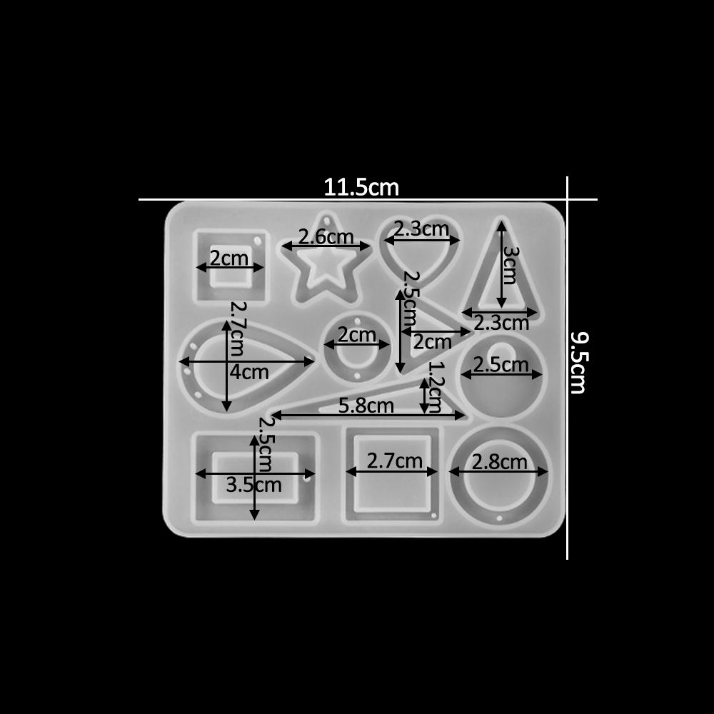 Earring Pendant Silicone Mold Epoxy Resin Jewelry Making Molds Heart Leaves Moon DIY Charms Pendant Mould Creative Jewelry Craft