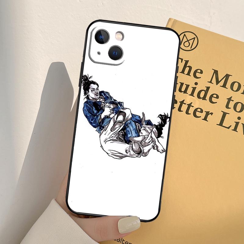 Japanese Martial Arts Judo Phone Case For iPhone 16 15 14 13 11 12 Pro Max 13 12 mini XR 16e 15 16 Plus Full Cover