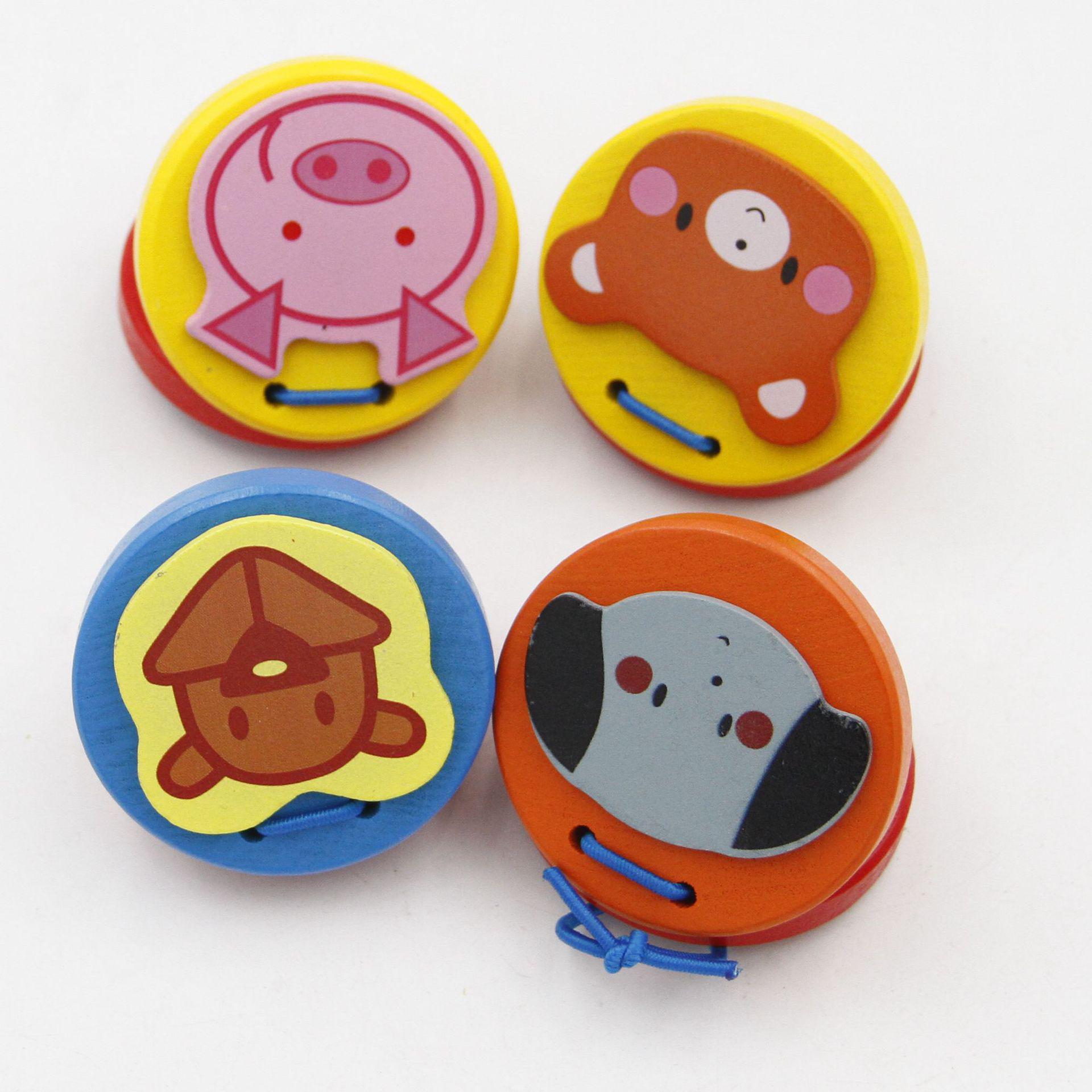 Orff Cartoon Wooden Castanets 5 cm