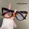 Oversized Cat Eye Reading Glasses Fashion Blue Light Blocking Optical Frames Trendy Stylish Design Presbyopic Eyeglasses