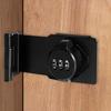 Retrofit Door Lock, Anti-theft, 3-digit, Keyless, Rust-resistant, Indoor/Outdoor, Locker, Warehouse (Black)