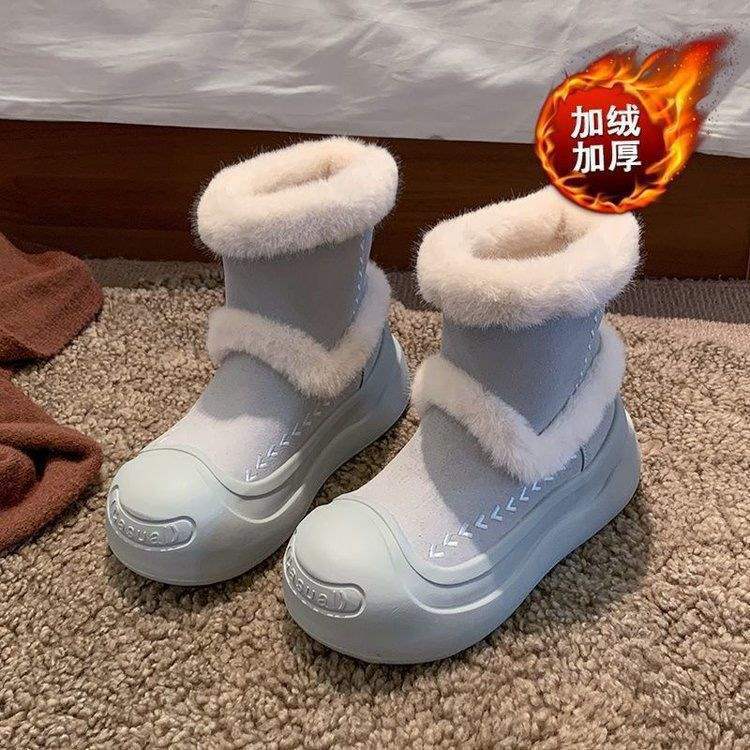 

Cold-proof snow boots women s winter 2025 new velvet thickened warm high-top cotton shoes thick-soled non-slip cute cotton boots 40